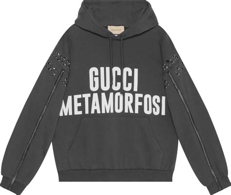 gucci studded hoodie|Gucci distressed hoodie.